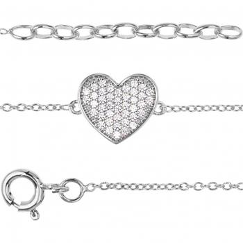 Gioiello Braccialetto Love in Argento Bicolore