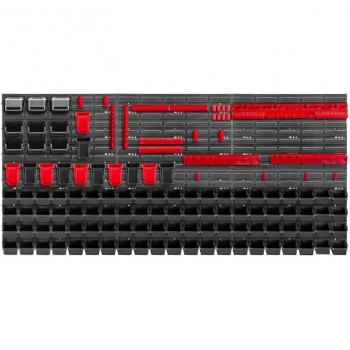 KADAX Industrial Wall Panels (Red/Black, 174×78 cm) – 130-Pack