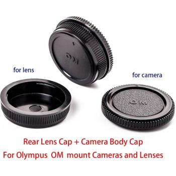 Olympus OM Rear Lens Cap and Camera Body Cap
