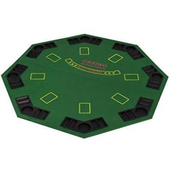 8-Player Green Folding Poker Tabletop