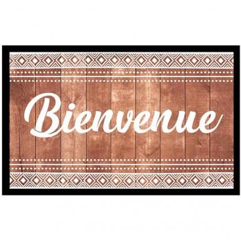 Rivestimento Boho “Welcome” – Tappeto Interne 60x40 cm Marrone e Neutro