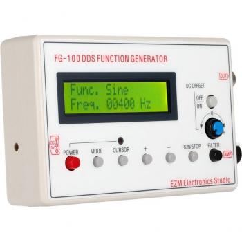 Generador de Formas de Onda DDS 1 Hz–500 kHz y Medidor Preciso