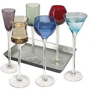 Artland Long Stem Liqueur Set 50ml Red