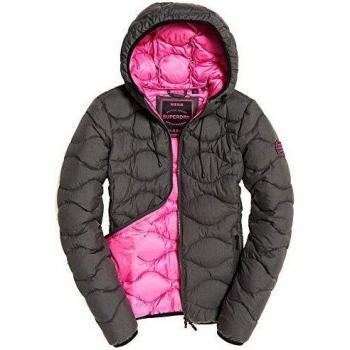 Superdry Damen‑Padded Quilt Jacket ASTRAE Dunkelgrau, S