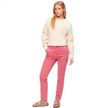 Superdry Pantaloni Chino Donna Mauve Pink 29