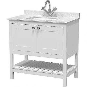 Bexley 800mm Free Standing Pure White Bathroom Vanity