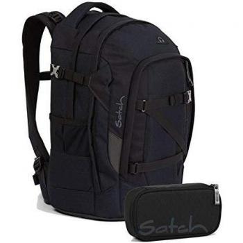 Schulrucksack SatchPack Carbon Black – 2‑teiliges Limited Edition Spring Special