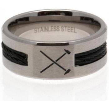West Ham United FC Black Ring with Silver Inlay – TA1721