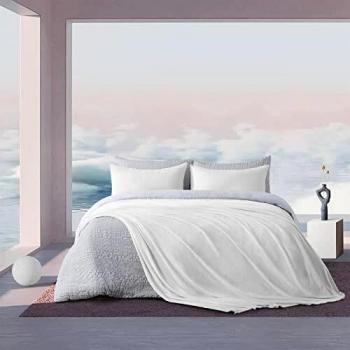 WAVVE Soft Fluffy Bed Throw White