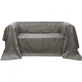 Micro-suede Sofa Slipcover Cream 140 x 210 cm Vidaxl