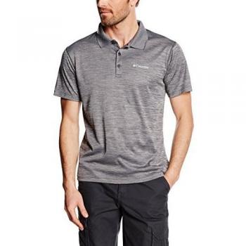 Columbia Herren Poloshirt Zero Rules, Kurzarm, Polyester, grau, Gr. M