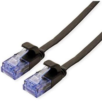 Cable de red plano Cat.6a UTP negro 1.5m