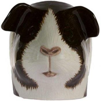 Quail Ceramic Long‑Haired Guinea Pig Egg Mug – Brown & White