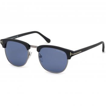 Unisex Sonnenbrille HENRY FT 0248 (Matte Schwarz & Blau) – Tom Ford
