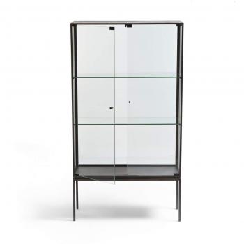 Vitrine Ismène 2-türig in Gun Metal