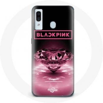 Case per Samsung Galaxy A40 con Wallpaper Diamante Blackpink Rosa