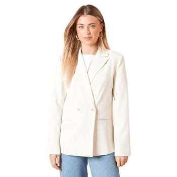 Tailored Front Blazer for Women – Ecru, 16 – DP