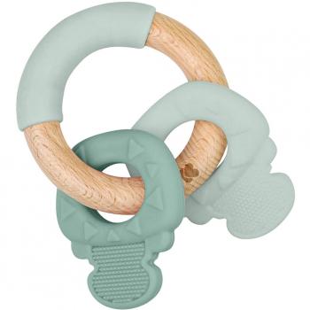 Teether in Silicone e Legno Keys Mint