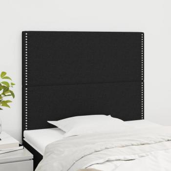 VidaXL Bettkopfteile 2 Stk. Schwarz 90x5x78/88 cm Stoff