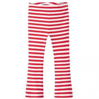 Pantaloni leggings rigati in maglia bambina