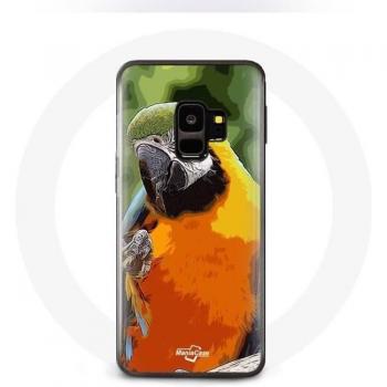 Étui Aras Perroquet Orange Vert Samsung Galaxy S9