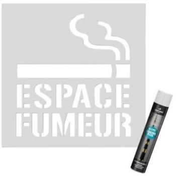 Pochoir Espace Fumeur 600x600 mm – Conformité Décret 2025‑582