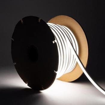 Bobine de Ruban Néon Dimmable 220V – 50 m SFLEX8, 8 W/m, Coupe 100 cm, IP65, Blanc Froid