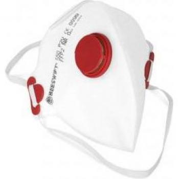 B-Brand Foldable P2 Filtering Respirator Mask with One-Way Exhale Valve (Pack of 20)