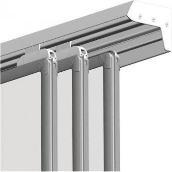 FRANKEN Universelles Gleiterset für PRO-System mit Wandabstandhalter, Aluminium