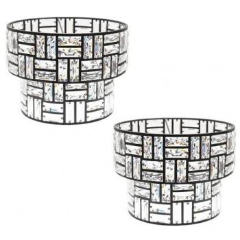 Dual Tier Black Acrylic Lamp Shades – Elise Collection