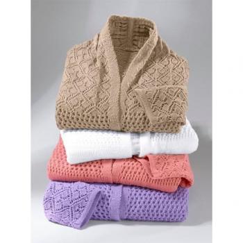Strickjacke Ajour Damen 50 – Classic Basics, weiß, polyacryl