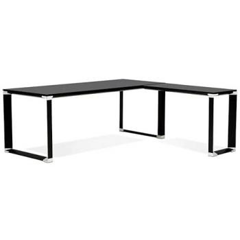 Bureau de direction en angle 'XLINE' 200 cm noir