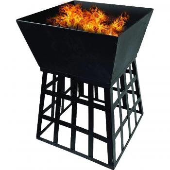 Redwood 33cm x 33cm Outdoor Garden Square Fire Pit
