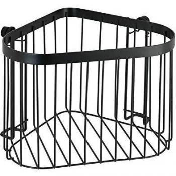 Mensola angolare doccia Classic Plus, 23,5x16,5x18,5 cm, acciaio inox, nera