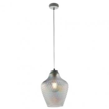 BELIGHT Weißes Stahlseil mit verstellbarem Stromkabel, Glasdiffusor – 1 Licht H.35 MAX