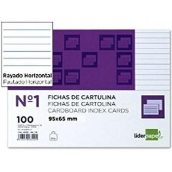 Fiches Rayées N°1 65 x 95 mm 180 g/m² 100 pièces