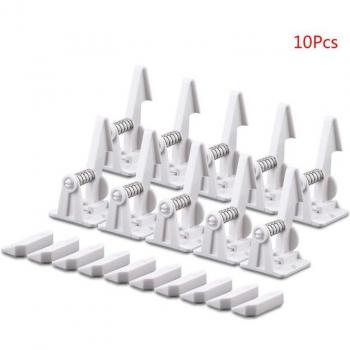 10pcs Invisible Drawer Safety Locks for Children