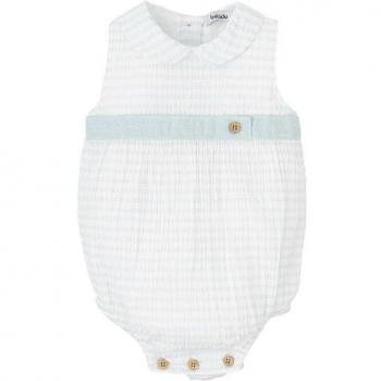 Conjunto de bebé niño en cuadros vichy sin mangas