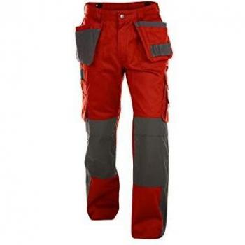 DASSY PESCO 58 – Zweifarbige Bundhose mit Kniepolstern, Rot/Grau