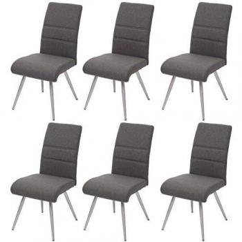 Komfortabler Stoffstuhl für Esszimmer, 6er-Set