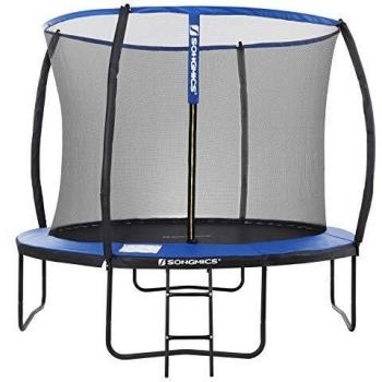 Trampolino Rotondo con Rete 305 cm Nero Blu