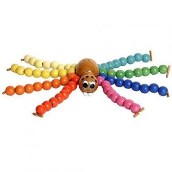 Set de perles en bois pour créer une araignée enfilée par Small Foot Design modèle 4434
