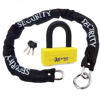 Urban Security UR75 U Schloss + Schlaufenkette ø15mm ø10mm Hexagon Klasse SRA 120cm