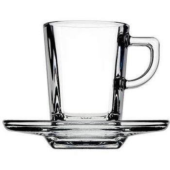 Set Tavola Pasabahce: 6 Tazze Caffè con Piatto Carrè