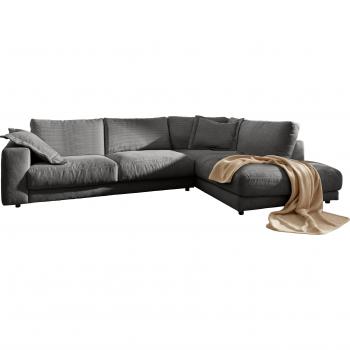 Enisa XXL Sofa mit Zierkissen