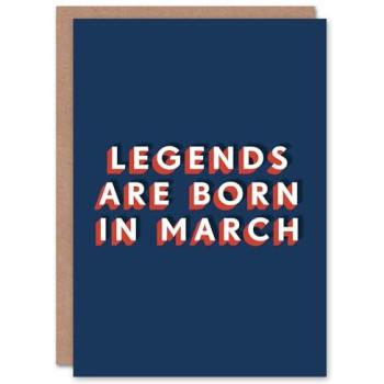 Artery8 Men's March Legends Celebration Card – Dark Blue