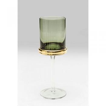 Kit 4 pièces – Verre fumé vert pour vin rouge (Kare Design)