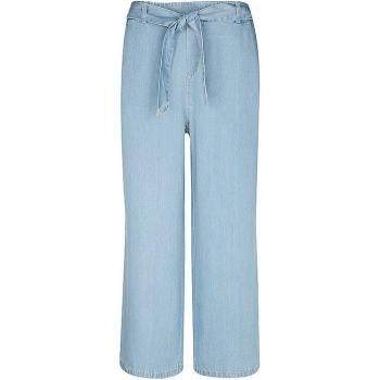 S.Oliver High Rise Culotte Damen Hellblau 34 mit Bindegürtel