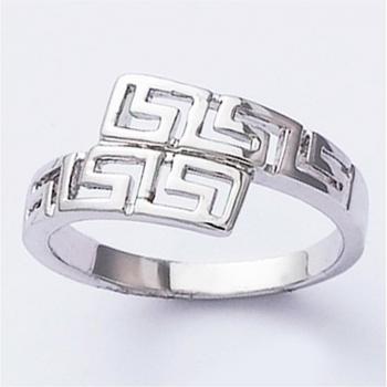 Bague de Plata 'Chorégraphie' 8 mm con Ródio
