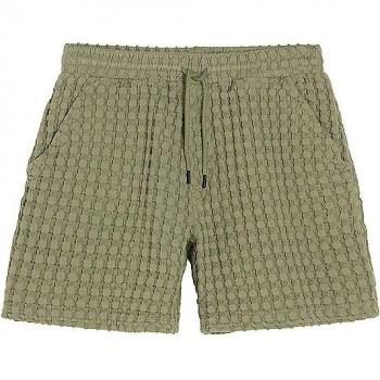 OAS Grön Shorts med Våffelmönster